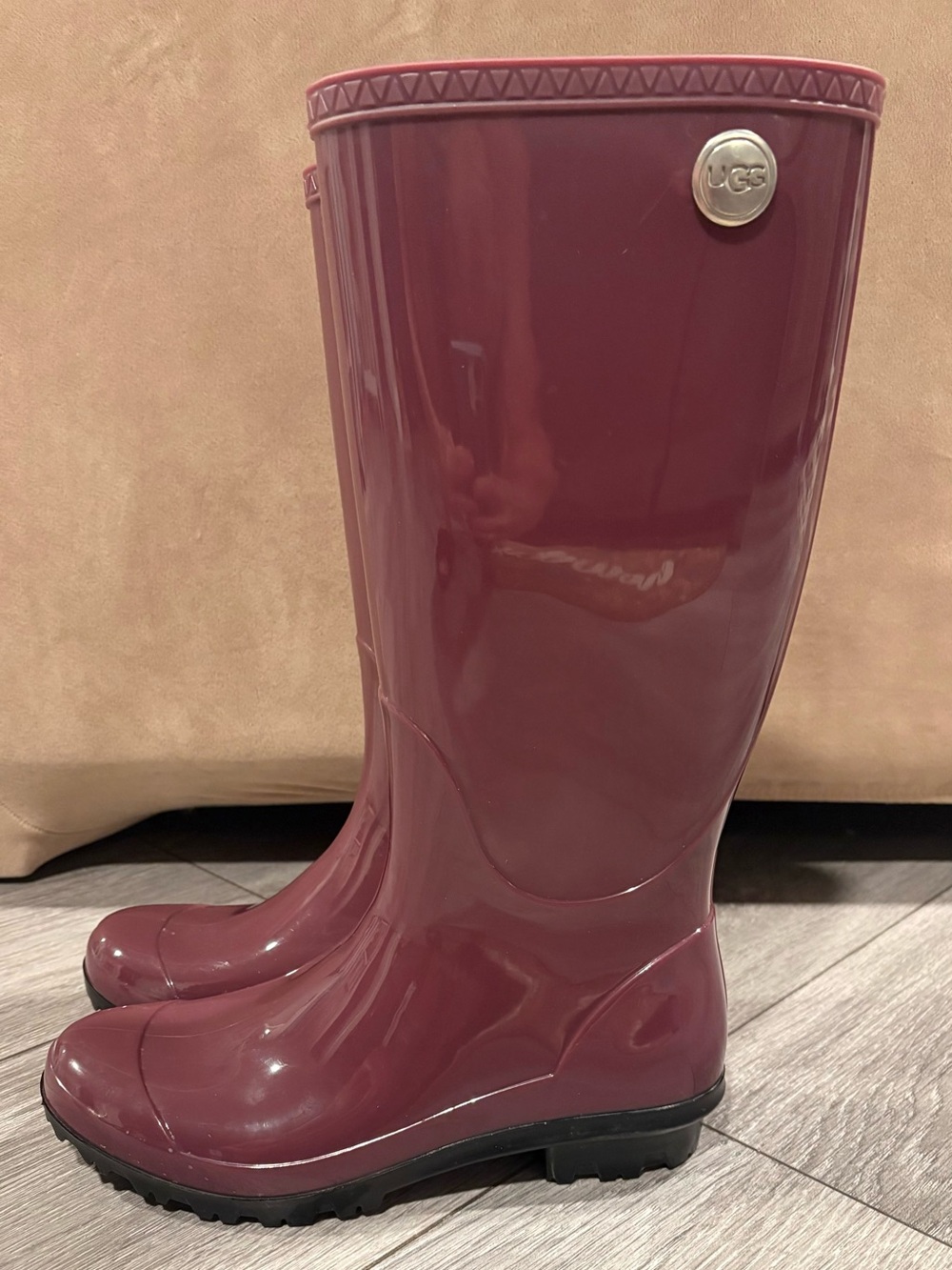 UGG Glossy Purple Rain Boots